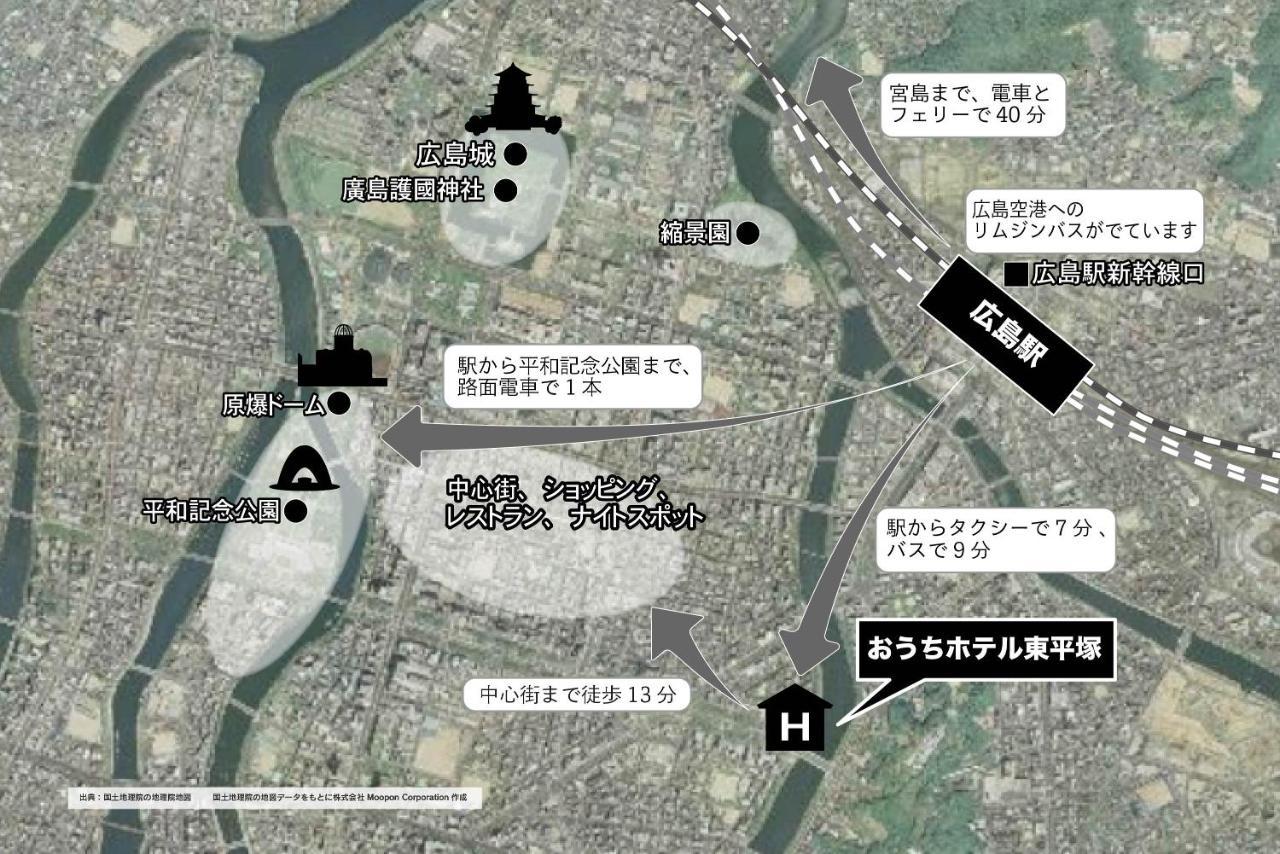 Ouchi Hotel Higashi-Hiratsuka #301 Hiroshima Luaran gambar